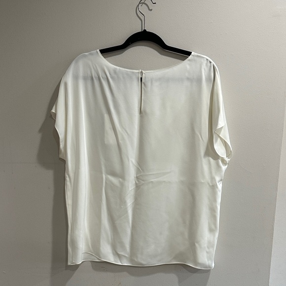 Theory Cream Women's Blouse IVORY  CAP SLEEVE SHELL XL - Picture 5 of 10